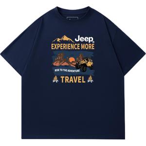 Футболка Unisex Jeep в стиле лошади на пастбище, чистый черный