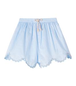 Каскадские хлопковые шорты Zimmermann Kids, Dusty Blue Multi