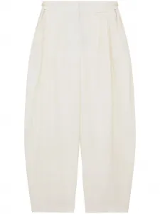 Шерстяные брюки широкого кроя со складками STELLA MCCARTNEY, нейтральный