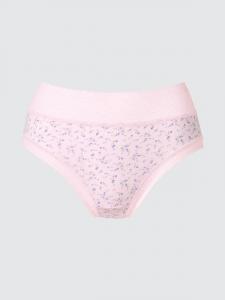 Трусы с высокой посадкой с цветочным принтом Uniqlo, 10 pink