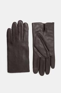 Кожаные перчатки Boss, коричневый