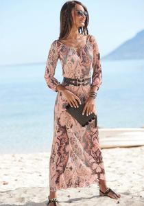 Женское платье макси с вырезами LASCANA, коралловый