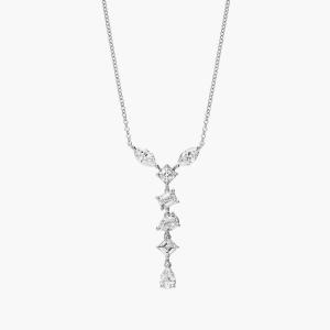 Ожерелье с бриллиантами фантазийной формы из 18-каратного белого золота (1 1/4 карата) Blue Nile