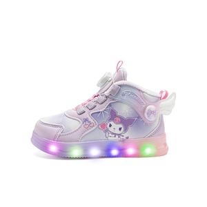 Износостойкие легкие амортизирующие терморегулирующие кроссовки Mid top Skateboard для детей Sanrio, фиолетовый