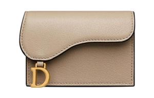 DIOR Кардхолдер Женский Песочный из Овчины