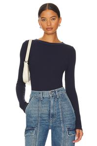 Шелковый вязаный свитер с длинными рукавами Enza Costa, dark navy