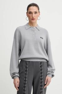 Свитер из шерстяной смеси Rotate, серый