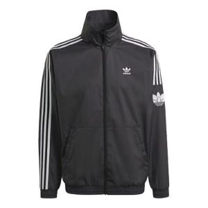 Куртка Adidas Adicolor 3D Trefoil 3-Stripes Track Jacket 'Black White', черный