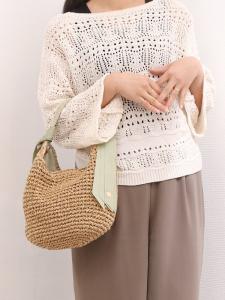 Миниатюрная сумка-тоут Cachecache/Grosgrain, двусторонняя, связанная крючком