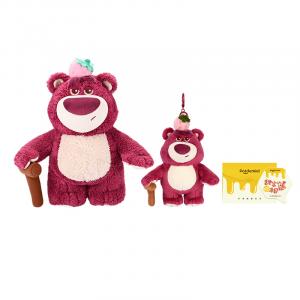 Плюшевая кукла Disney Lotso Bear Cub Angry Raspberry высотой 28 см POTDEMIEL