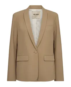 Классический пиджак с V-образным вырезом и накладными карманами. Mos Mosh, коричневый