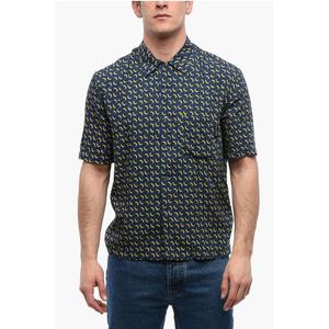 Рубашка для боулинга BANANA с нагрудным карманом Palm Angels, Blue