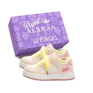 Alxnan Женские скейтерские кеды лоу топ розовые с коробкой, цвет Pink+Box