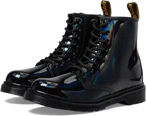 Dr. Martens Girl's 1460 (Little Big Kid) J, Black Rainbow