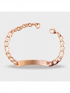 Adeliás Браслет унисекс - браслет из нержавеющей стали в виде цепочки, 16 см, золотистый