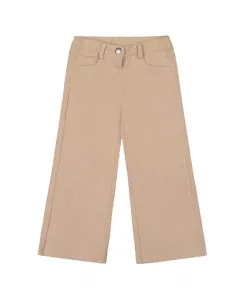 Вельветовые брюки с широкими штанинами для девочек - для детей постарше. Deux Par Deux, бежевый