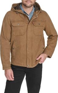 Мужская куртка Levi's из хлопчатобумажной ткани с капюшоном, Worker Brown