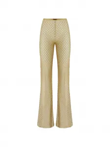 Вязаные пляжные брюки с узором Missoni, золотой