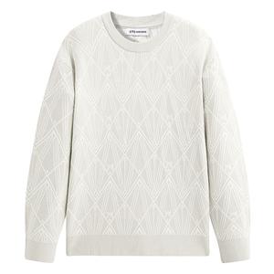 PEACEBIRD MEN Свитер мужской Dove Gray Brown 1 с круглым вырезом Moderate