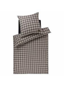 Постельное белье Soft Checks 45000 17 фланель серо-коричневого цвета JOOP!, 240x220 (2x 80x80 см)