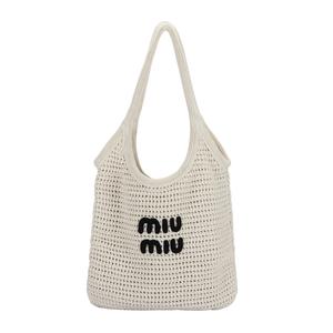 MIU MIU Хлопковая женская сумка через плечо одного плеча экрю