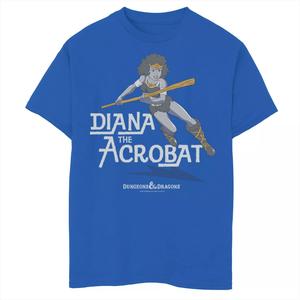 Футболка с рисунком Diana The Acrobat для мальчиков 8–20 лет Dungeons & Dragons Licensed Character