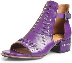 Женские ботильоны FSJ с открытым носком, вырезом и пряжкой, удобные, скуластый каблук, низкие сандалии-блок, размеры 4-15 US, Violet