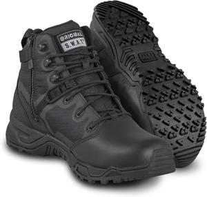 Оригинальные унисекс-ботинки S.W.A.T. Alpha Fury 6 с боковой молнией, кожаным носком и водонепроницаемые Original S.W.A.T., черный