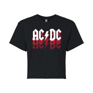 Укороченная футболка с логотипом AC/DC для юниоров с выцветшим рисунком Licensed Character