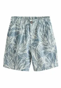 Шорты-Гибриды стандартного кроя с завышенной талией Next, Leaf Print Blue