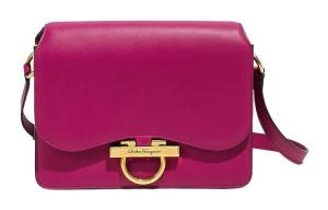 Ferragamo Кожаная сумка из коровьей кожи, маленькая квадратная сумка, кроссбоди, через плечо, женская, розово-красная