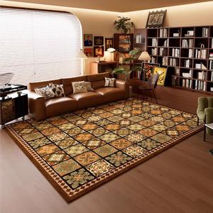 Dajiang Ковер 300х400 см в винтажном стиле, из мягкого велюра, с силиконовой противоскользящей основой, для гостиной или спальни, американский стиль, моющийся