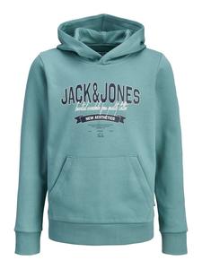 JACK & JONES Junior Толстовка с капюшоном JJELOGO SWEAT HOOD JNR, цвет минерально-голубой