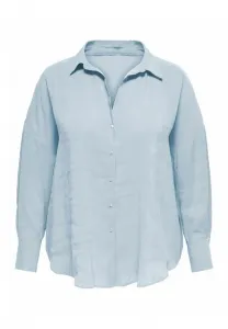 Блузка carzazima на пуговицах Only Carmakoma, Chambray Blue