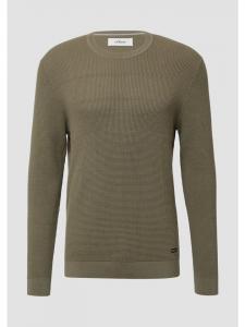 Вязаный свитер цвета 7853_оливковый s.Oliver