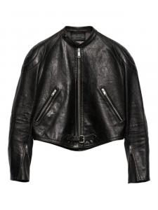 Кожаная куртка Prada, черный