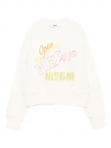 Толстовка с кристаллами MSGM Kids, нейтральный