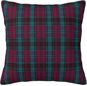 Paruiny Чехол для подушки Alma College Tartan двусторонний пушистый квадратный с потайной молнией White