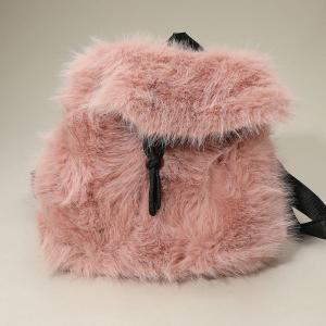 Искусственный мех Уютный рюкзак FASHNZFAB, розовый