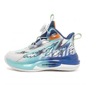 HOBIBEAR Детские баскетбольные кроссовки с низким верхом, дышащие, износостойкие, анти-удар, легкие, белые