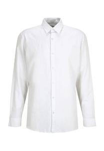 Повседневная рубашка облегающего кроя с длинным рукавом и воротником-стойкой Selected, белый
