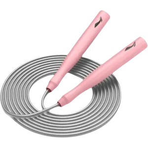 Профессиональная гоночная скакалка для студентов материал ручки abs материал шнура pvc стальной трос 2,8 м LINING, Pink[246 Beginner]4Mm ♥ Rubber-Coated Steel Wire Rope