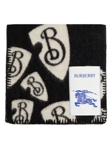 Шарф с нашивкой-логотипом монограммы BURBERRY, черный
