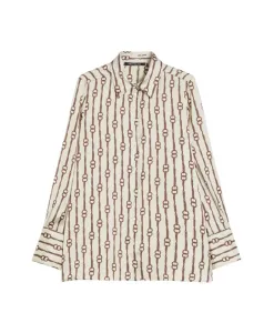 Рубашка из атласа цвета слоновой кости, абсолютный стиль. Pennyblack, бежевый