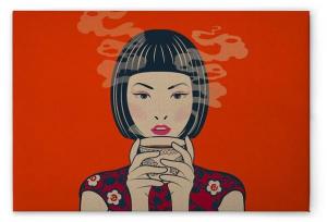 Картина на холсте A.S. Création Akari 2 цвет orangerotbraun