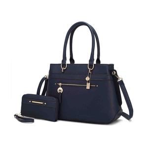 Женская сумка Gardenia Tote с кошельком из веганской кожи от Mia K MKF Collection By Mia K., темно-синий
