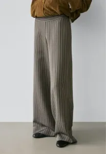 Широкие брюки с полосатой отделкой Massimo Dutti, Grey