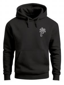 Neverless Толстовка 'Palm Lineart Logo' в черном дениме