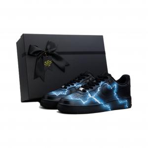 Nike Кроссовки Air Force 107 Gamma Ray, универсальные, модные, минималистичные, низкие, для скейтбординга, унисекс, сине-черный