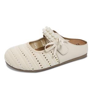 Сандалии с закрытым носком женские цвета экрю JINDUN, Ecru